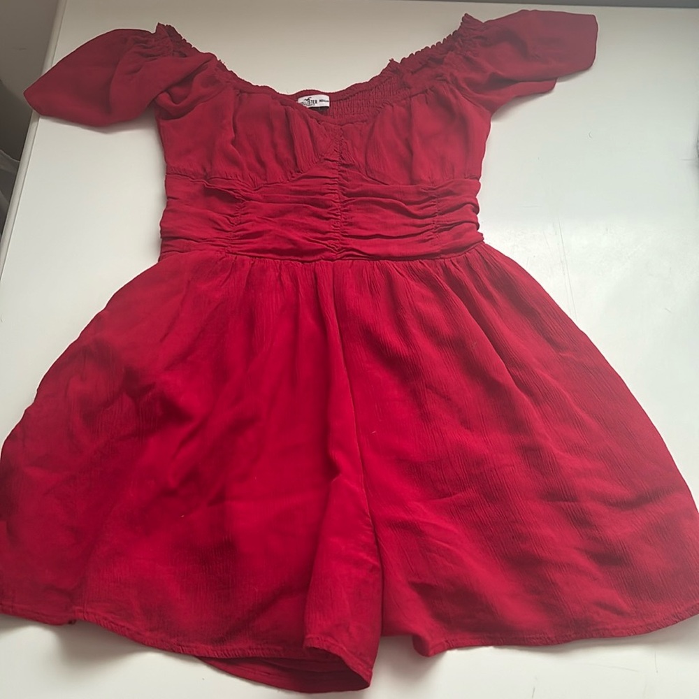 hollister red romper/dress